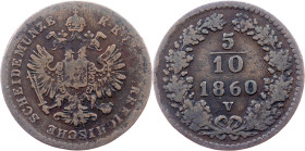Franz Joseph I., 5/10 Kreuzer 1860, V, Venice