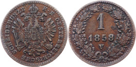 Franz Joseph I., 1 Kreuzer 1858, V, Venice