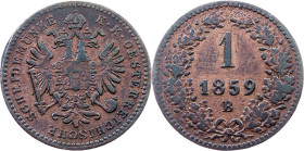 Franz Joseph I., 1 Kreuzer 1859, B, Kremnitz