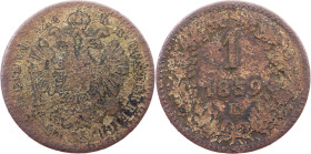 Franz Joseph I., 1 Kreuzer 1859, E, Karlsburg
