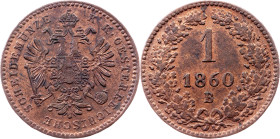 Franz Joseph I., 1 Kreuzer 1860, B, Kremnitz