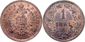 Franz Joseph I., 1 Kreuzer 1861, A, Vienna