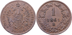 Franz Joseph I., 1 Kreuzer 1861, B, Kremnitz