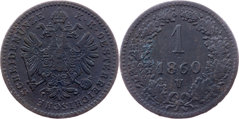 Franz Joseph I., 1 Kreuzer 1860, V, Venice Category : Habsburg
Ruler/Area : Fra...