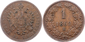 Franz Joseph I., 1 Kreuzer 1862, B, Kremnitz