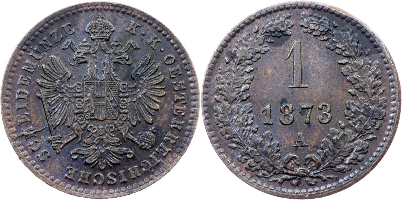 Franz Joseph I., 1 Kreuzer 1873, A, Vienna Category : Habsburg
Ruler/Area : Fra...