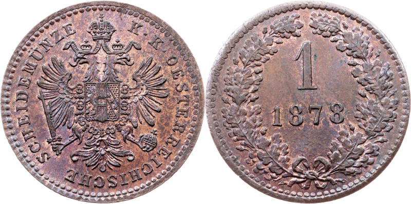 Franz Joseph I., 1 Kreuzer 1878, Vienna Category : Habsburg
Ruler/Area : Franz ...