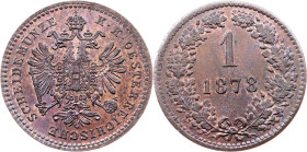 Franz Joseph I., 1 Kreuzer 1878, Vienna