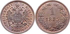 Franz Joseph I., 1 Kreuzer 1885, Vienna