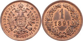 Franz Joseph I., 1 Kreuzer 1891, Vienna