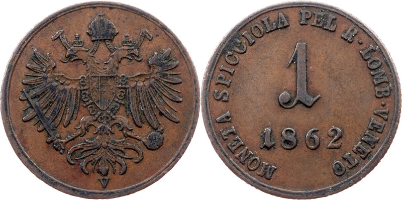 Franz Joseph I., 1 Soldo 1862, V, Venice Category : Habsburg
Ruler/Area : Franz...