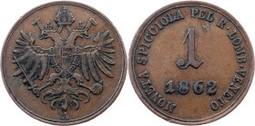Franz Joseph I., 1 Soldo 1862, A, Vienna