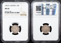 Franz Joseph I., 10 Kreuzer 1853, A, Vienna