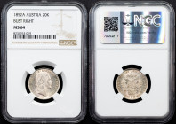 Franz Joseph I., 20 Kreuzer 1852, A, Vienna