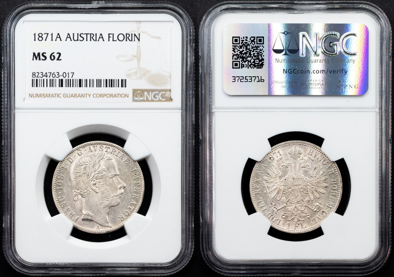 Franz Joseph I., 1 Gulden 1871, A, Vienna Category : Habsburg
Ruler/Area : Fran...