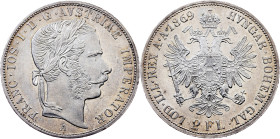 Franz Joseph I., 2 Gulden 1869, A, Vienna