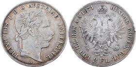 Franz Joseph I., 2 Gulden 1871, A, Vienna