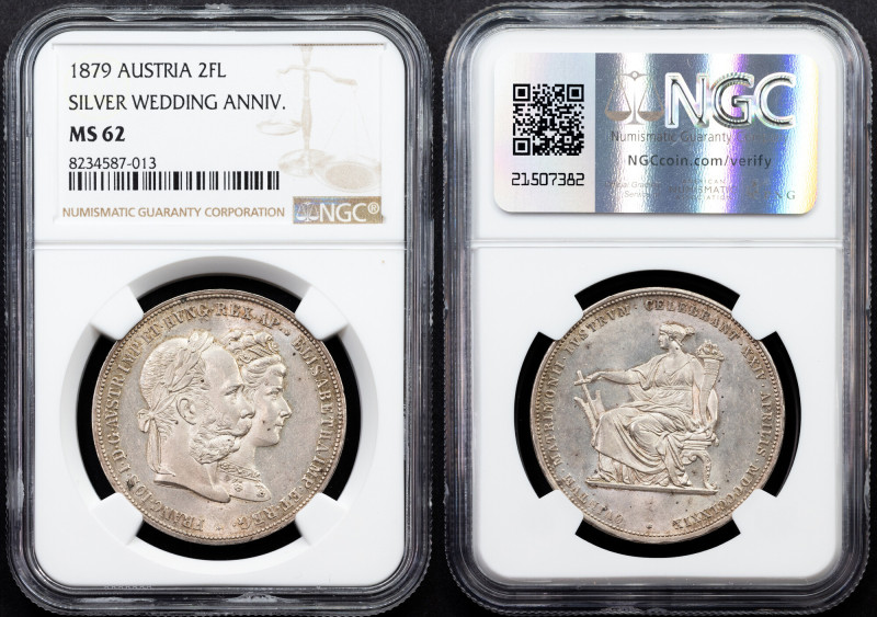 Franz Joseph I., 2 Gulden 1879, Vienna Category : Habsburg
Ruler/Area : Franz J...