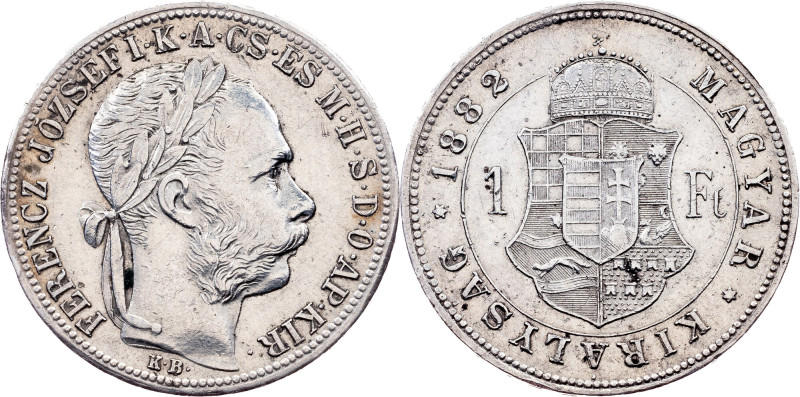 Franz Joseph I., 1 Forint 1882, KB, Kremnitz Category : Habsburg
Ruler/Area : F...