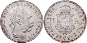 Franz Joseph I., 1 Forint 1884, KB, Kremnitz