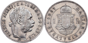 Franz Joseph I., 1 Forint 1887, KB, Kremnitz