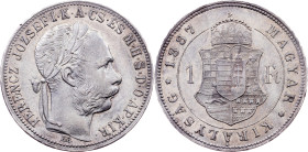 Franz Joseph I., 1 Forint 1887, KB, Kremnitz