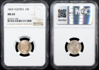 Franz Joseph I., 10 Kreuzer 1869, Vienna