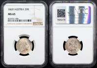 Franz Joseph I., 20 Kreuzer 1869, Vienna