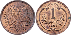 Franz Joseph I., 1 Heller 1897, Vienna