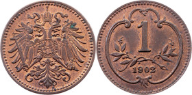 Franz Joseph I., 1 Heller 1902, Vienna