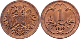 Franz Joseph I., 1 Heller 1910, Vienna