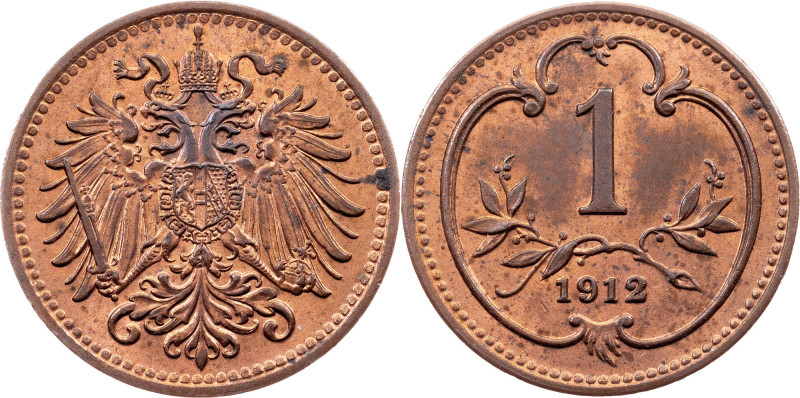 Franz Joseph I., 1 Heller 1912, Vienna Category : Habsburg
Ruler/Area : Franz J...