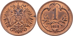 Franz Joseph I., 1 Heller 1912, Vienna
