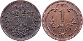 Franz Joseph I., 1 Heller 1914, Vienna
