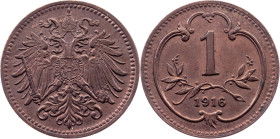 Franz Joseph I., 1 Heller 1916, Vienna