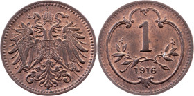 Franz Joseph I., 1 Heller 1916, Vienna