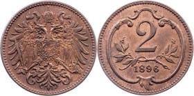Franz Joseph I., 2 Heller 1896, Vienna