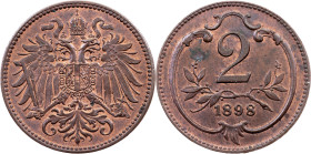Franz Joseph I., 2 Heller 1898, Vienna