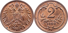 Franz Joseph I., 2 Heller 1900, Vienna