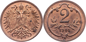 Franz Joseph I., 2 Heller 1901, Vienna