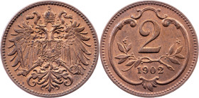 Franz Joseph I., 2 Heller 1902, Vienna