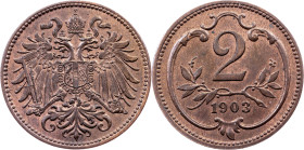 Franz Joseph I., 2 Heller 1903, Vienna