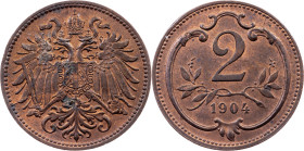 Franz Joseph I., 2 Heller 1904, Vienna