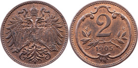 Franz Joseph I., 2 Heller 1905, Vienna