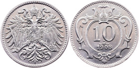 Franz Joseph I., 10 Heller 1908, Vienna