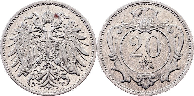 Franz Joseph I., 20 Heller 1894, Vienna Category : Habsburg
Ruler/Area : Franz ...
