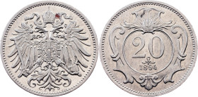 Franz Joseph I., 20 Heller 1894, Vienna