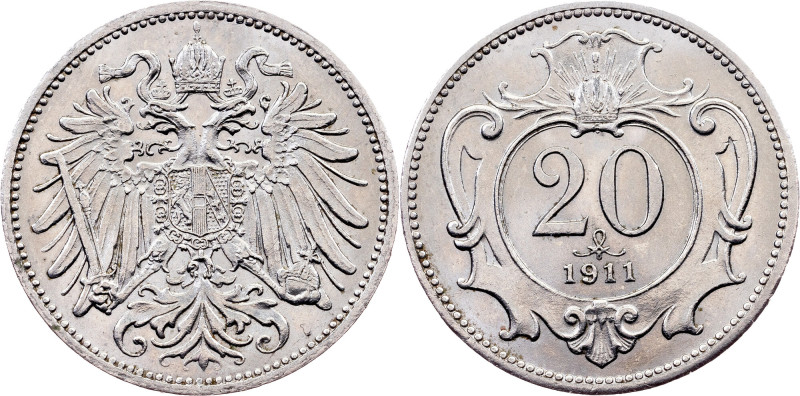 Franz Joseph I., 20 Heller 1911, Vienna Category : Habsburg
Ruler/Area : Franz ...