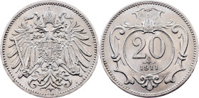 Franz Joseph I., 20 Heller 1911, Vienna