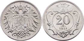 Franz Joseph I., 20 Heller 1911, Vienna